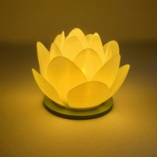 Tasarım Dekoratif 3D Pla Baskı Lotus Tealight Mumluk