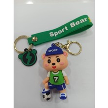 Tabaş Sevimli Ayıcık  Anahtarlık  Sport Bear 4 Farklı Çeşit 1 Adet Pvp Kauçuk