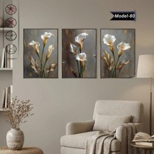 Akıllı Kağıt Statik Tutunma Özellikli Tablo - Poster Çiçek (Model- 80)