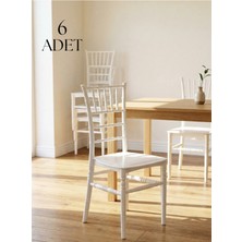 Çavdar Group 6'lı Teffany Sandalye 6 Adet Düğün Sandalyesi Balkon Bahçe Organizasyon Sandalyesi