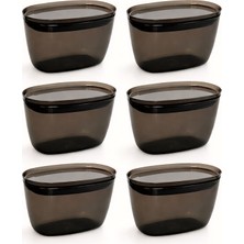 Tuffex Polo Kitchen Erzak Saklama Kabı 900 ml (6 Adet) – Sızdırmaz Kapaklı, Gıda Uyumlu, Çok Amaçlı Saklama Kabı - Şeffaf Füme