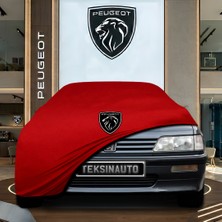 ULTRASHOP Peugeot 605 (6b) (1989-2000) Kırmızı Kumaş Oto Branda Araca Özel Penye Araba Brandası Araç Örtüsü