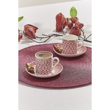 Paşabahçe Nezaket Porselen Espresso Fincan Seti 2'li Kırmızı