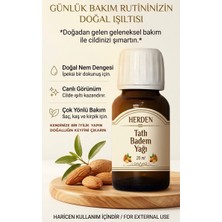 HERDEN %100 Saf Tatlı Badem Yağı 20 ml - Saç ve Cilt Bakımı Için Canlandırıcı Doğal Bakım Yağı