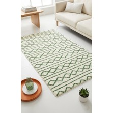 Eurobano Carla Iskandinav Çağla-Kemik Makinede Yıkanabilir Salon Oturma Odası Yatak Odası Yolluk Halı Shaggy