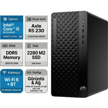 Hp Prodesk 2 G1I Intel Core I5-14400 16GB 512GB SSD 2 GB R5 230 Freedos Masaüstü Bilgisayar B70VQAT 019