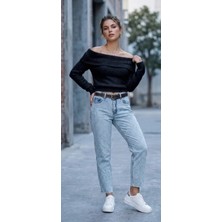 Mersi Siyah Kazak Triko Madonna Yaka