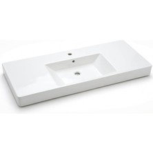 Ideal Standard - Plain Ortadan Hazneli Dolap Uyumlu Lavabo 120 cm Beyaz Outlet - Z258101-