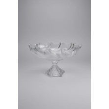 İpek Porselen 36X23 cm Cam Ayaklı Meyvelik – Modern ve Dekoratif Masa Üstü Sunum