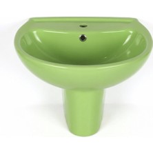 Ece Banyo - Riga Fıstık Yeşili Yarım Ayaklı Lavabo 53 cm (Yarım Ayak Dahil) - 3801-YTK
