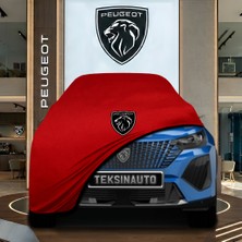 ULTRASHOP Peugeot 2008 2 (2019 - ) Kırmızı Kumaş Oto Branda Araca Özel Penye Araba Brandası Araç Örtüsü