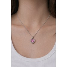 Belirtilmemiş Pembe Kalp Kolye,sevgililer Günü, Yıl Dönümü Içimden Geldi,hediye,romantik Hediye,