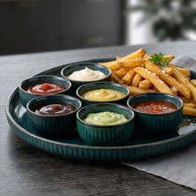 Jumbo Efes Zümrüt Minimal Kase 6’lı & 12’li Set 8 cm | Porselen Sosluk, Kahvaltılık & Meze Sunum Kasesi