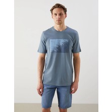 Lc Waikiki Yeni Sezon Bisiklet Yaka Kısa Kollu Baskılı Penye Erkek Tişört