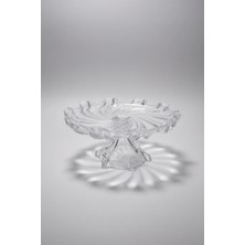 İpek Porselen 35X19 cm Cam Ayaklı Tabak – Modern ve Dekoratif Masa Üstü Sunum