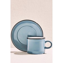 Paşabahçe Electrum Seramik Espresso Fincanı Çelik Mavi - 1 Adet