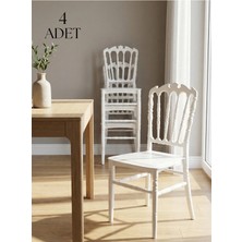 Çavdar Group 4'lü Gamos Sandalye 4 Adet Düğün Sandalyesi Balkon Bahçe Organizasyon Sandalyesi