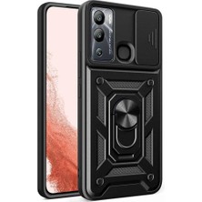 Israh Infinix Hot 12I Kılıf Standlı Kamera Korumalı Cep Telefonu Için Uyumlu Kapak Sürgülü Vega Kapak