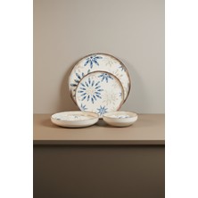 İpek Porselen 6 Kişilik Toledo 24 Parça Krem  Porselen Yemek Takımı Mione – Şık Sofra Seti