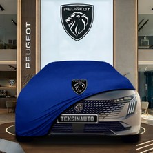 ULTRASHOP Peugeot 508 2 (2018 -) Mavi Kumaş Oto Branda Araca Özel Penye Araba Brandası Araç Örtüsü