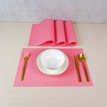 Maxstyle Plaid Pink 4 Parça Amerikan Servis 30X45 cm