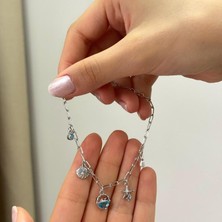 Ca Shopping Deniz Kabuğu  Deniz Yıldızı Inci Detaylı Deniz Temalı Altın Kaplama Bileklik