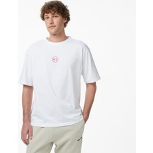 United4 Regular Fit Erkek Beyaz T-Shirt Beyaz