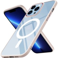 Israh Apple Iphone 12 Pro Için Uyumlu Kılıf Wireless Şarj Özellikli Krom Magsafe Silikon Kapak