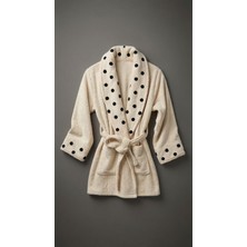 Minteks Lueur Noire 100%PAMUK Kadın Şalyaka Kısa Bornoz