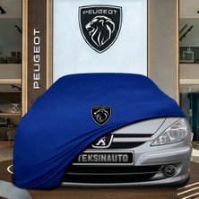 ULTRASHOP Peugeot 607 Mavi Kumaş Oto Branda Araca Özel Penye Araba Brandası Araç Örtüsü