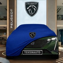 ULTRASHOP Peugeot 308 3 (2021 -) Mavi Kumaş Oto Branda Araca Özel Penye Araba Brandası Araç Örtüsü