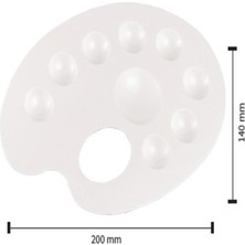 Ark Oval Plastik Boya Paleti