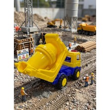 Farbu Oyuncak Ittirmeli Döndürülebilir Mikserli 20CM Eğitici Inşaat Iş Makinası Temalı Oyuncak Araba
