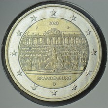 Banknoting Almanya 2 Euro 2020 F Hatıra-Brandenburg. Kapamada Çilaltı.