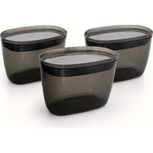 Tuffex Polo Kitchen Erzak Saklama Kabı 900 ml (3 Adet) – Sızdırmaz Kapaklı, Gıda Uyumlu, Çok Amaçlı Saklama Kabı - Şeffaf Füme