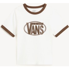 Vans Center Chest Ringer  Kadın Beyaz T-Shirt.-