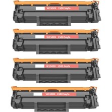 Hp Laserjet M111A (7MD67A), M111CW (1Y7D2A), M111W  (7MD68A) Uyumlu W1500X 1500 Sayfa 4'lü Yüksek Kapasiteli Çipli Muadil Toner