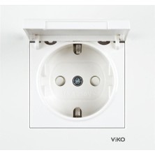 Viko Karre Etiketli Kapaklı Topraklı Priz Çocuk Korumalı Beyaz(Çerçevesiz) 90967Z13 Viko
