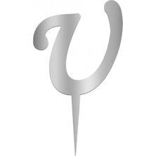 Kocadal Gümüş Renkli Harf Pasta ve Kek Pleksi