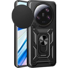 Israh Xiaomi Mi 13 Ultra Için Uyumlu Kılıf Magnetik Standlı Kamera Korumalı Sürgülü Vega Kapak