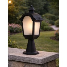 Akviva Set Üstü Fayton Fener Bahçe Aydınlatma Armatürü Siyah