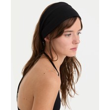 Ayma Active Siyah EcoVero™Viskoz Esnek Bandana Geniş Saç Bandı