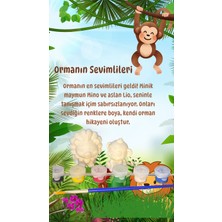 3Dify 3D Boyama Seti – Aslan & Maymun Figürlü Eğitici Oyuncak - Mino Maymun & Lio Aslan | Çocuklar Için Eğitici Boyama Oyuncak Seti