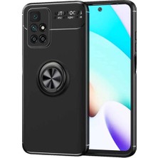 Ahlttiba Xiaomi Redmi 10 Için Uyumlu Kılıf Dönebilen Standlı Olabilen Yüzüklü Renkli Ravel Kapak