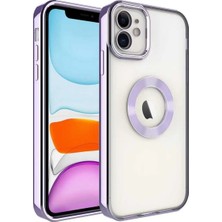 Ahlttiba Apple iPhone 14 Plus Için Uyumlu Kılıf Yuvarlak Işlemeli Logo Gösteren Kamera Korumalı Omega Kapak