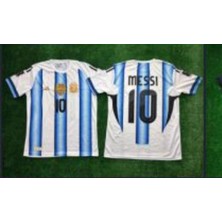 Ceka Sport Messi 10 Arjantin Milli Takım Forması Beyaz Mavi Çizgili Taraftar Forma