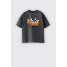 Monila Unisex Pamuklu Bisiklet Yaka Bluey Baskılı T-Shirt