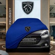 ULTRASHOP Peugeot 208 1 (2012-2019) Mavi Kumaş Oto Branda Araca Özel Penye Araba Brandası Araç Örtüsü