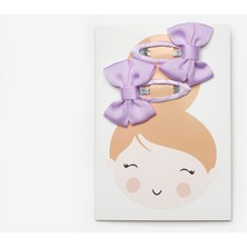 Le Mabelle Lila Ikili Fiyonk Kız Çocuk Çıt Çıt Toka