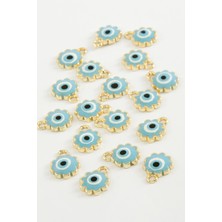 Kocadal Çiçek Nazar Tek Kulplu Mineli Bileklik ve Kolye Ucu Aparatı 1 Adet